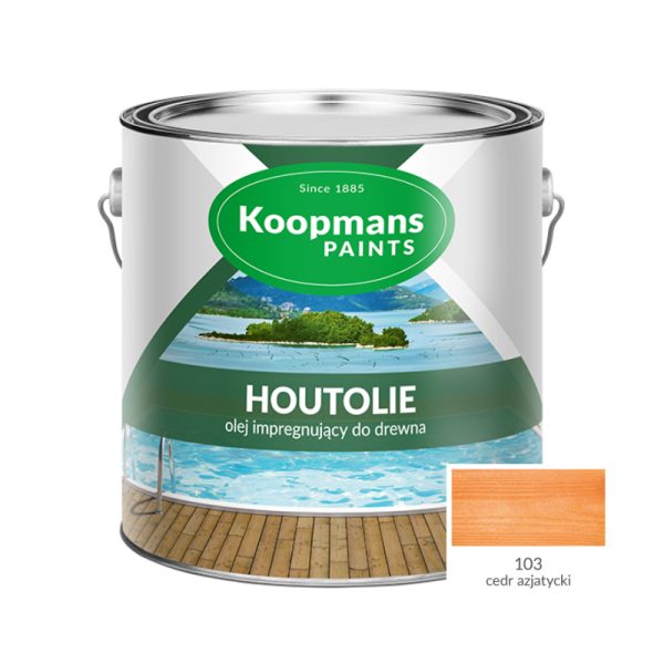 Olej impregnujący do drewna KOOPMANS HOUTOLIE /5 l/ k. cedr azjatycki