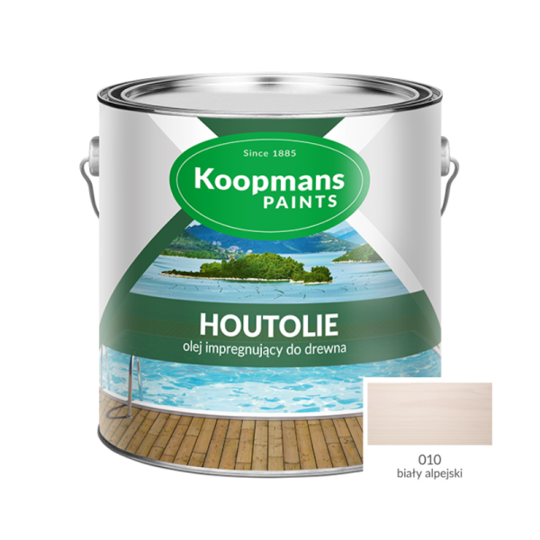 Olej impregnujący do drewna KOOPMANS HOUTOLIE /5 l/ k. biały alpejski