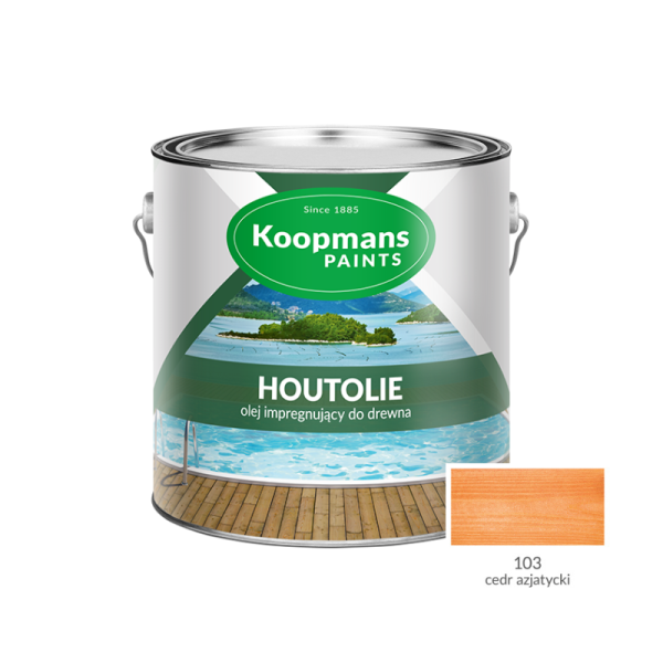 Olej impregnujący do drewna KOOPMANS HOUTOLIE /2,5 l/ k. cedr azjatycki