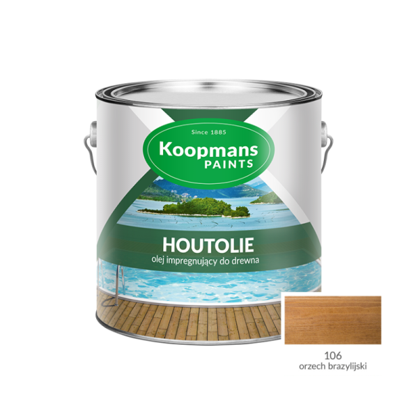 Olej impregnujący do drewna KOOPMANS HOUTOLIE /2,5 l/ k. orzech brazylijski