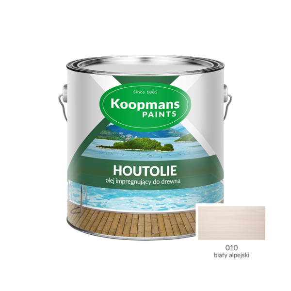 Olej impregnujący do drewna KOOPMANS HOUTOLIE /2,5 l/ k. biały alpejski