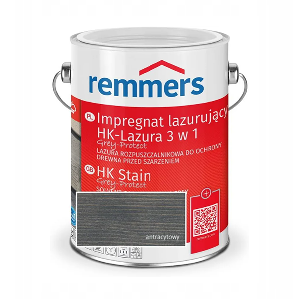 REMMERS HK-LAZURA 3W1 IMPREGNAT ANTRACYTOWY /2,5L/